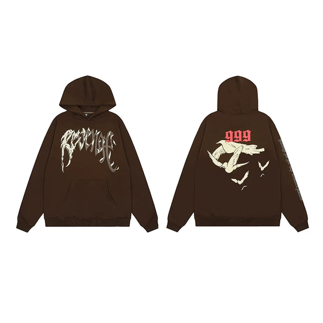 Revenge x Juice WRLD Brown 999 & Doves Pullover Hoodie Hover Image