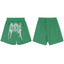 Revenge Gothic Logo Mesh Athletic Shorts - Green