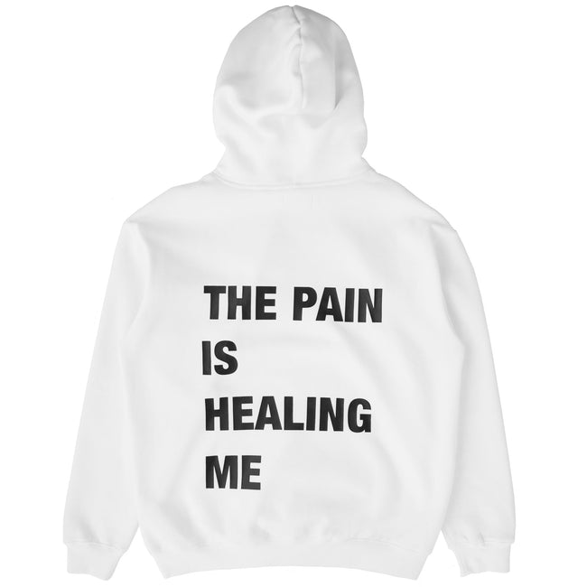 OVERSIZED LUX "THE PAIN" HOODIE - WHITE Hover Image