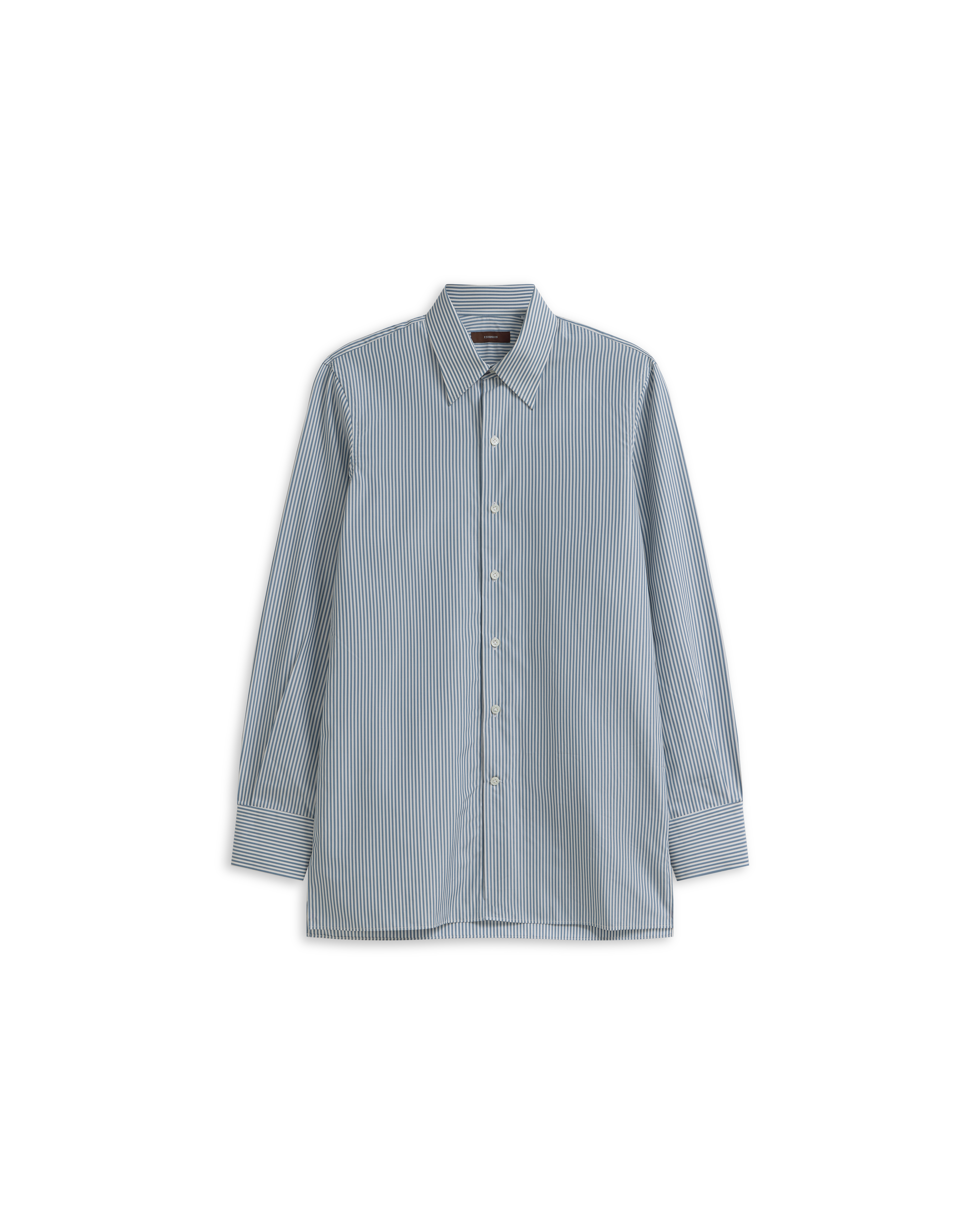 Poplin Shirt - Blue Stripe