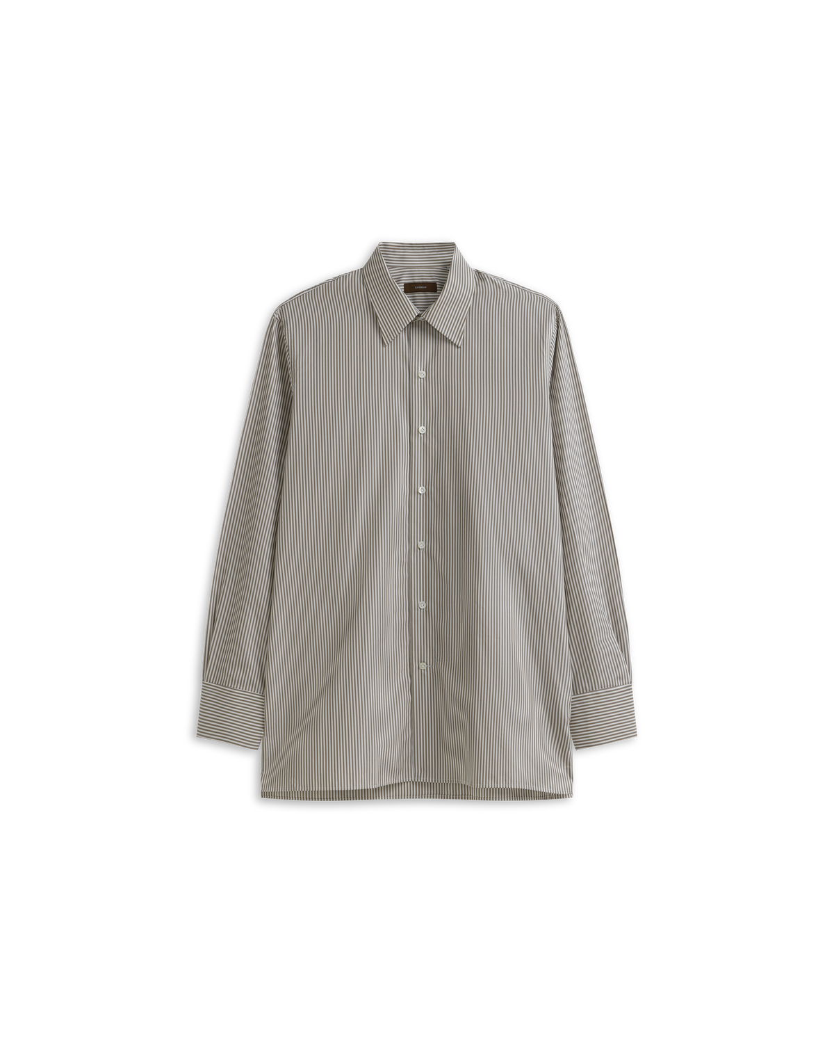 Poplin Shirt - Brown Stripe