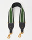 Dior Green & Black Embroidered Canvas Logo Strap