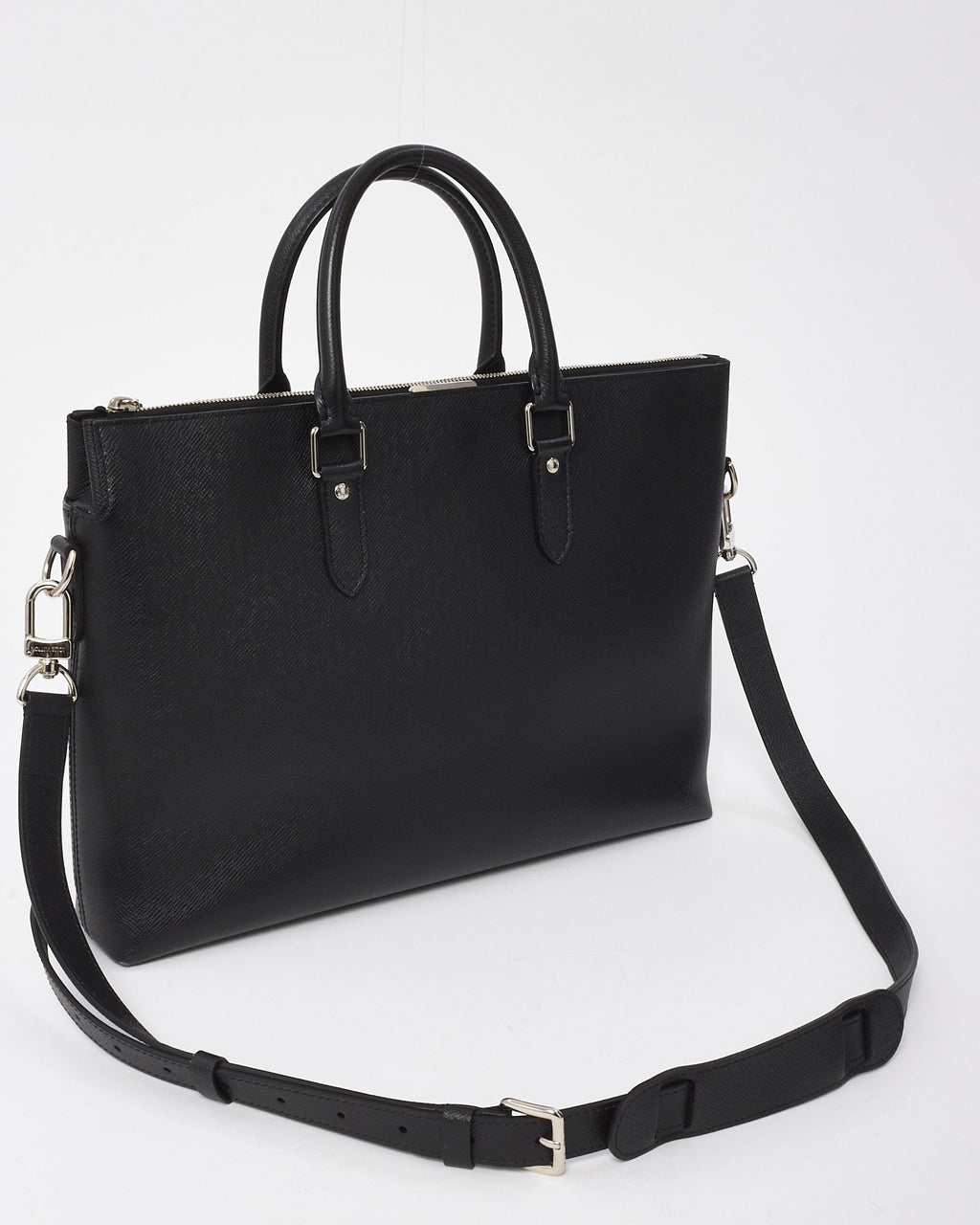 Louis Vuitton Black Taiga Leather Anton Soft 2Way Briefcase