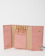 Chanel Pink Caviar Leather Timeless Interlocking CC Logo 6 Key Holder