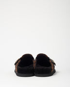 Louis Vuitton Brown Monogram Cashgora Wool LV Cosy Flat Comfort Closed Mules - 41