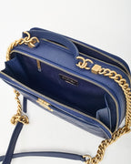 Chanel Blue Quilted Caviar Leather Business Affinity Camera Chain Bag GHW