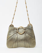 Gucci by Tom Ford Limited Edition Gold Leather Bamboo Chain Shoulder Bag