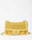 Chanel Coco Beach Yellow Mesh Macrame Small Flap Bag GHW