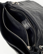 Dior Black Cannage Leather Medium Rendezvous Chain Shoulder Bag