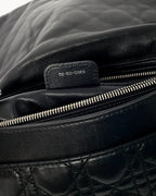 Dior Black Cannage Leather Medium Rendezvous Chain Shoulder Bag