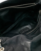 Dior Black Cannage Leather Medium Rendezvous Chain Shoulder Bag