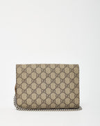 Gucci Beige & Ebony Monogram GG Supreme Canvas Dionysus WOC Crossbody Bag