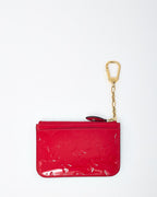 Louis Vuitton Red Monogram Vernis Pochette Cles / Key Pouch