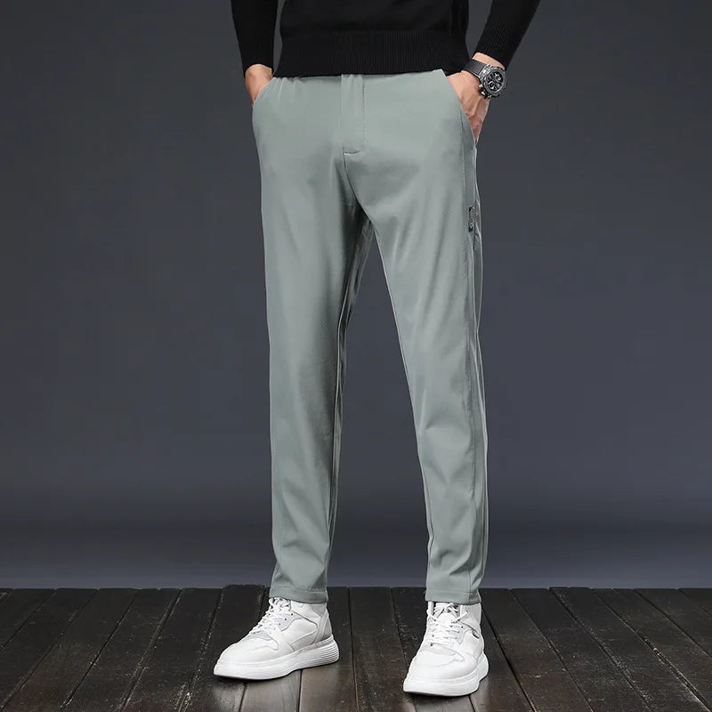 Men's High-Quality Elastic Breathable Trousers - Various Colors