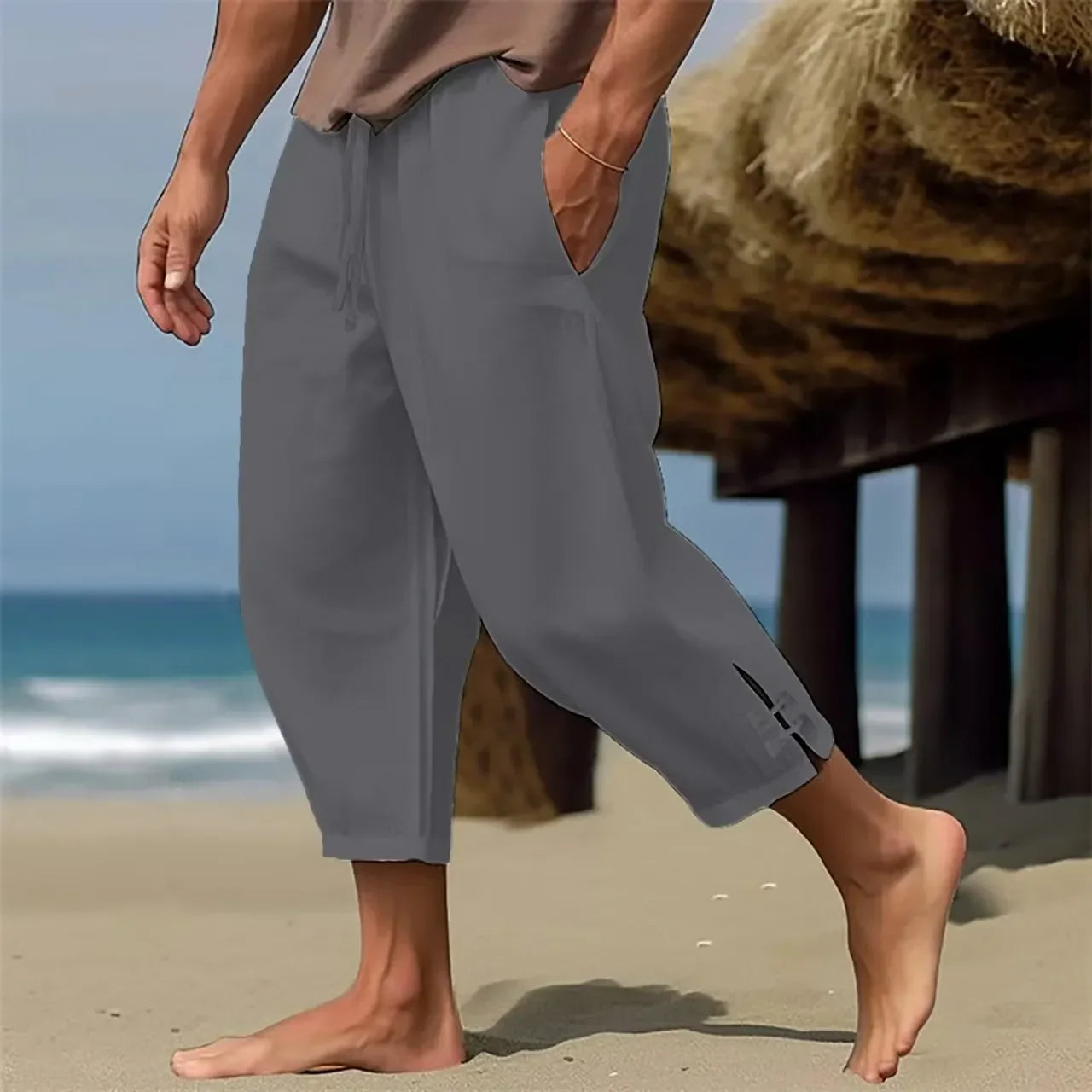 Men's Casual Loose Cotton-Linen Blend Pants