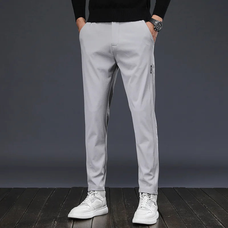 Men's High-Quality Elastic Breathable Trousers - Various Colors