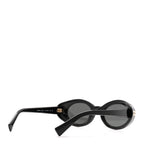 Acetate Oval Reverie Sunglasses SMU B09 Black