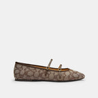 Coach Outlet Double Buckle Mary Jane In Signature Jacquard