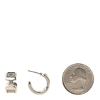 Chamkilight goatskin Olympe Hoop Earrings PM Silver