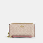 Coach Outlet Long Zip Around Wallet In Signature Canvas