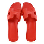 Box Calfskin Oran Sandals 37 Rouge Grenadine