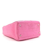 Snakeskin Medium Lady Dior Pink