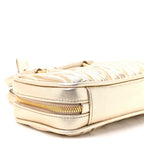 Metallic Nappa Matelasse Mini Arcadie Top Handle Bag Pirite