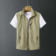 Men's Outdoor Casual Rabbit Fur Vest Waistcoat Coat