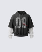 Layered Jersey Hoodie