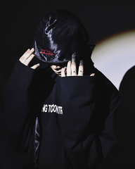 Classic Black Silky Durag with Long Tails