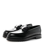 Glazed Calfskin Womens Faubourg Loafers 37 Black