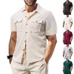 Men's Summer American Leisure Cargo Shirt