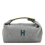 Wool Small Bride-A-Brac H Natte Pouch Bleu Abysse