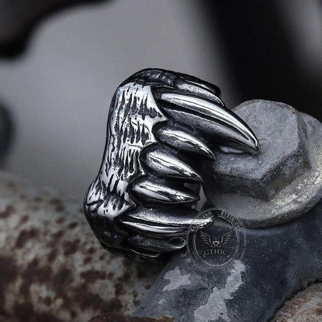 Vampire Teeth Stainless Steel Ring Hover Image