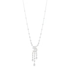 18K White Gold Diamond Eternal No 5 Drop Necklace