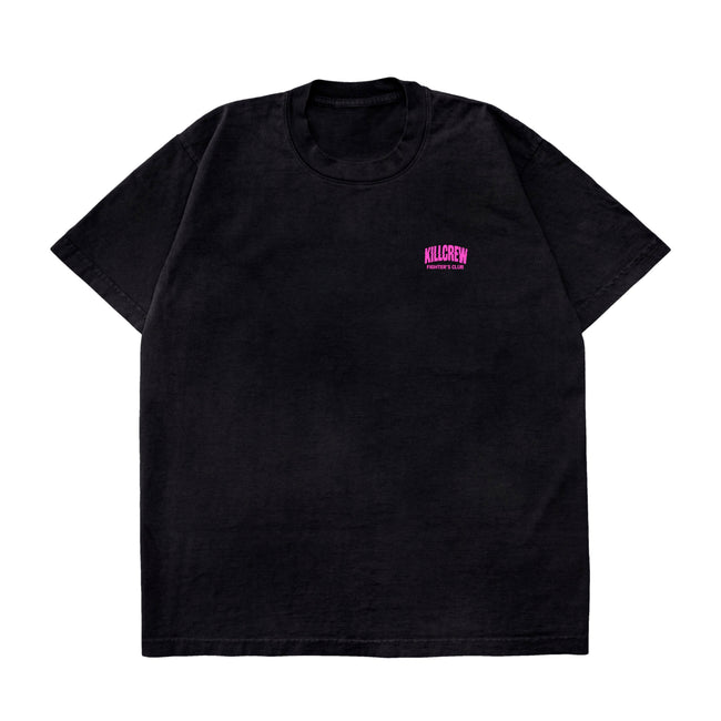 RELAXED FIT RIGOROUS TRAINING T-SHIRT - BLACK / PINK Main Image