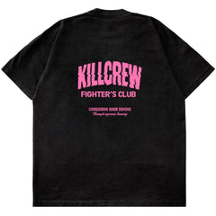 RELAXED FIT RIGOROUS TRAINING T-SHIRT - BLACK / PINK