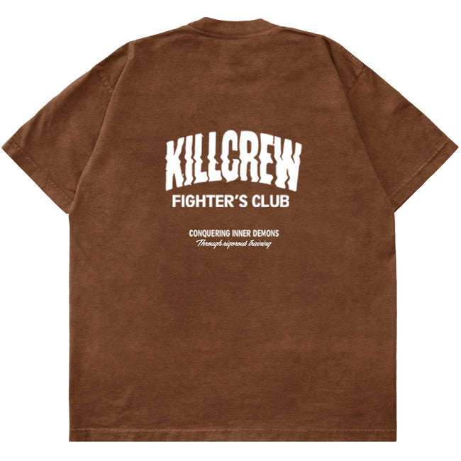 RELAXED FIT RIGOROUS TRAINING T-SHIRT - BROWN / WHITE Hover Image