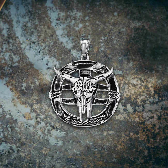 Bullfighting Bull Stainless Steel Pendant Hover Image