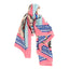Cashmere Silk Fantaisie D'etriers Shawl 140 Rose Bonbon Naturel Bleu