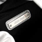 Paillettes Mate Bucket Bag Argento