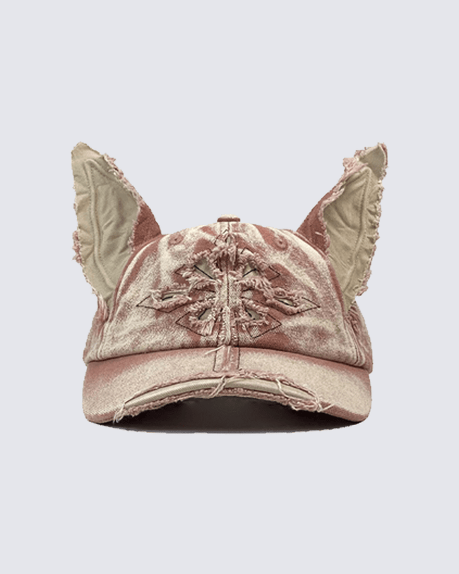 Distressed Denim Ear Cap Main Image