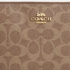Coach Outlet Large Corner Zip Wristlet In Signature Canvas