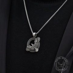 Celtic Knot Raven Pure Tin Viking Necklace