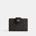 Coach Outlet Medium Corner Zip Wallet In Signature Canvas