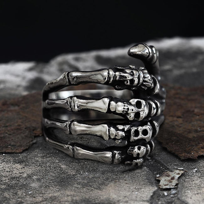 Claw Stainless Steel Skull Ring Hover Image
