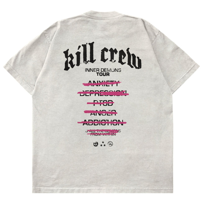 RELAXED FIT INNER DEMONS TOUR T-SHIRT - CREAM Hover Image