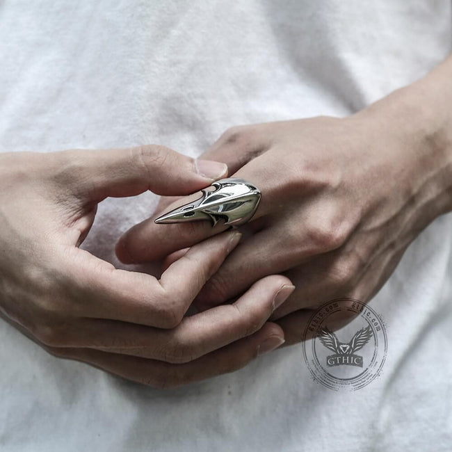 Crow Head Stainless Steel Beast Ring Main Image