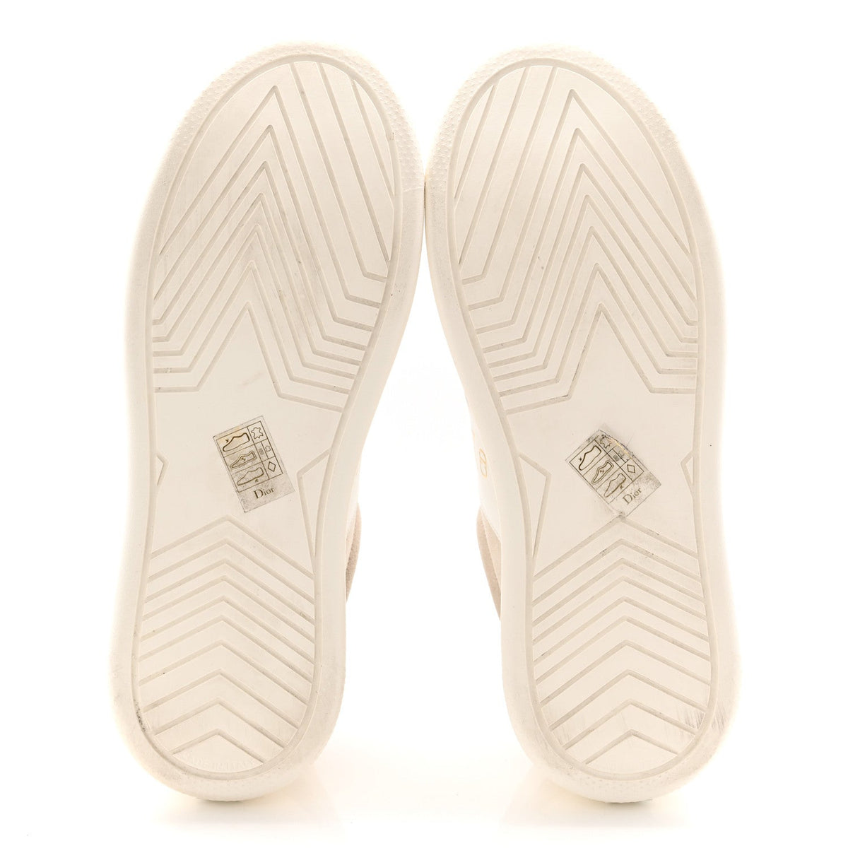 Suede Calfskin Dior Star Ors Platform Sneakers White Black 39 Light Beige White