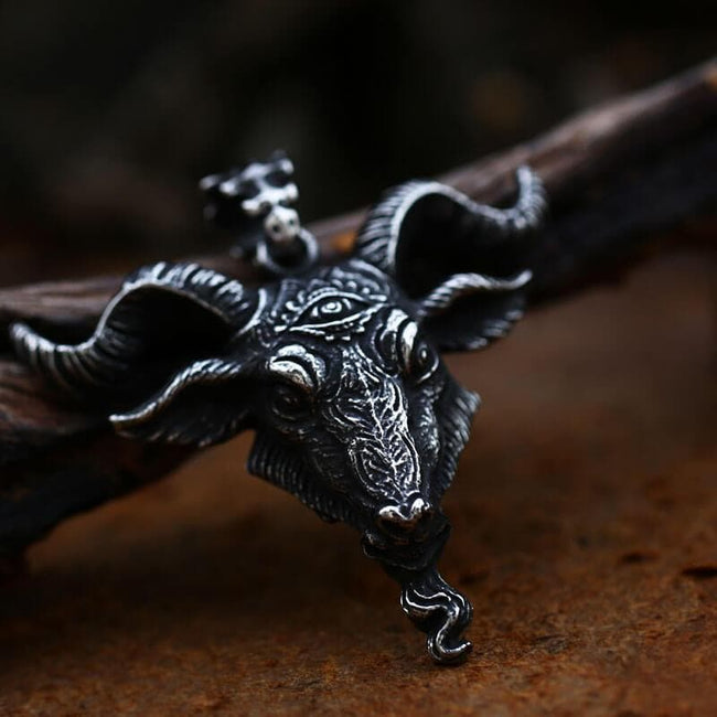 Satan Devil Goat Stainless Steel Pendant Hover Image